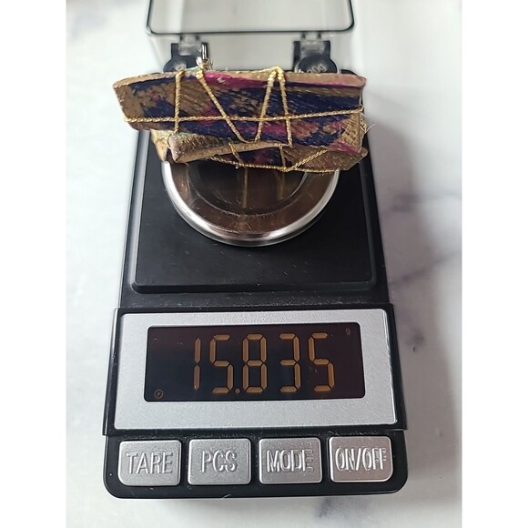 Artisan Mixed Media Pierced Earrings Vintage Costume Jewelry - Picture 10 of 10